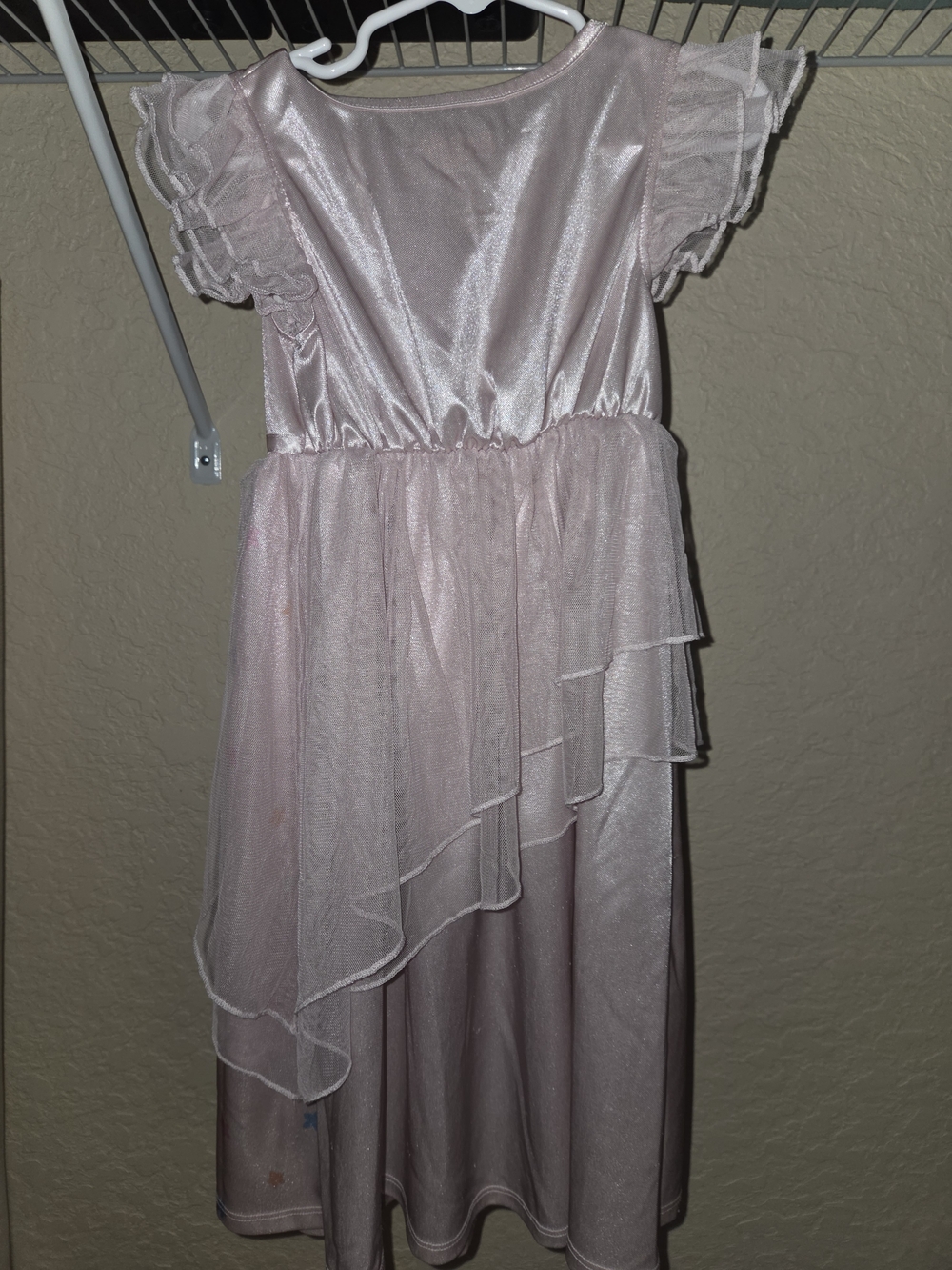 Bluey & Bingo Shimmery Pink Ruffle Tiered Nightgown
